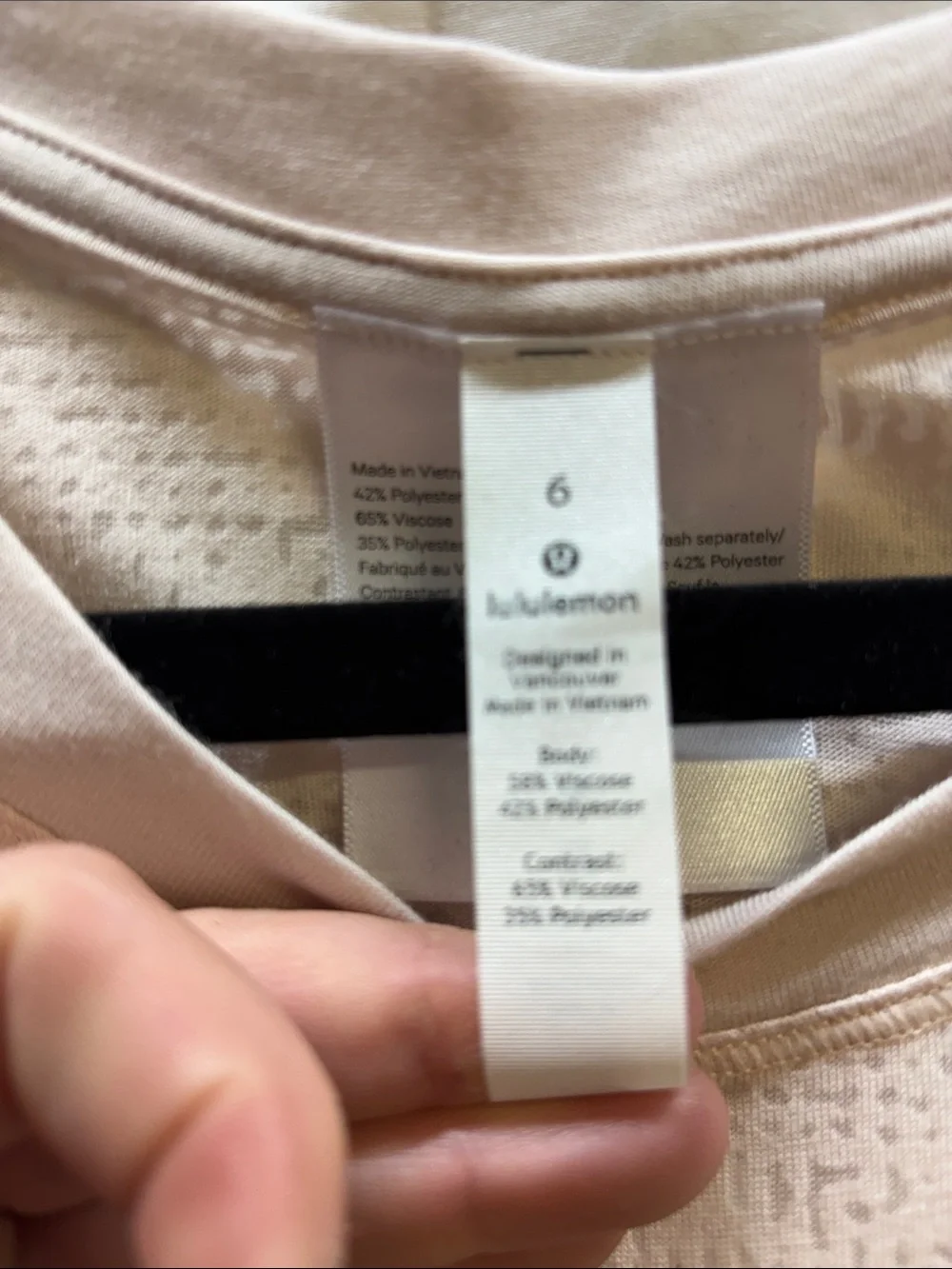 Lululemon Uncovered (burnout) Tank Top in a light pink color, Silk Rose- size 6